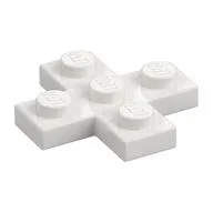 Plate 3 x 3 Cross, White