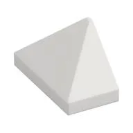 Brick Sloped 45° 2 x 1 Triple with Inside Stud Holder, White