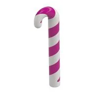 Candy Cane with Magenta Stripes Pattern, White