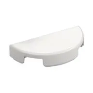 Tile Round 1 x 2 Half Circle, White