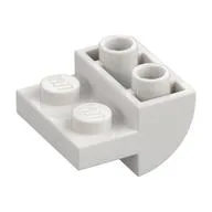 Brick Curved Inverted 2 x 2 with 1 x 2 Cutouts, White