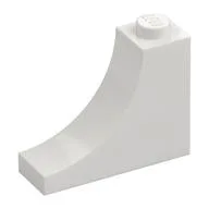 Brick Curved 1 x 3 x 2 Inverted [Inside Bow], White
