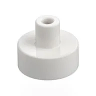 Tile Special Round 1 x 1 with Hollow Bar, White