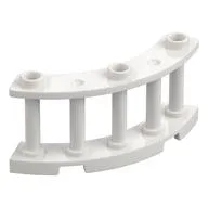 Fence Spindled 4 x 4 x 2 Quarter Round with 3 Studs, White