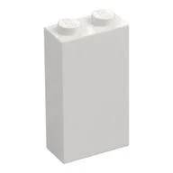 Brick 1 x 2 x 3 with Bottom Stud Holder, White