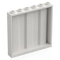 Panel 1 x 6 x 5 [Vertical Corrugated], White