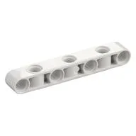 Technic Beam 1 x 7 Thick with Alternating Holes, White