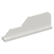 Tail 8 x 1 with Stepped Fin, White