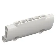 Technic Panel Curved 7 x 3 with 2 Pin Holes through Panel Surface, White