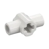Large Figure Weapon Lightsaber Hilt with Axle Hole and Two Bar Holders, White