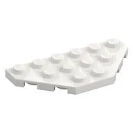 Wedge Plate 3 x 6 Cut Corners, White