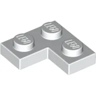 Plate 2 x 2 Corner, White