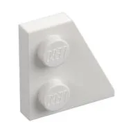 Wedge Plate 2 x 2 Right, White