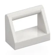 Tile Special 1 x 2 with Handle, White