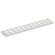 Plate 2 x 12, White