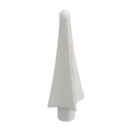 Weapon Spear Tip with Fins, White