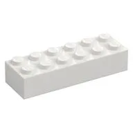 Brick 2 x 6, White