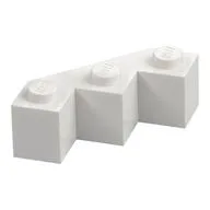 Brick Wedged 3 x 3 Facet, White