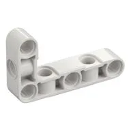 Technic Beam 3 x 5 L-Shape Thick with Alternating Holes, White