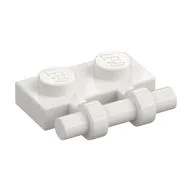 Plate Special 1 x 2 Side Handle [Free Ends], White