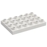 Duplo Plate 4 x 6, White