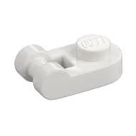 Plate Special 1 x 1 Rounded with Handle, White
