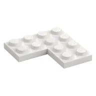 Plate 4 x 4 Corner, White