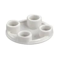 Plate Round 2 x 2 with Rounded Bottom [Boat Stud], White