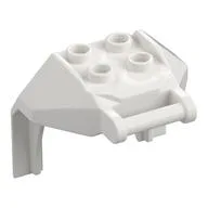 Plate Special, 2 x 2 Studs and Handle, Closed Ends (Mech Chest Plate / Armor), White