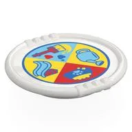 Duplo Disk with Slide, Paintbrush, Dog Bowl, and Watering Can Print, White