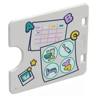 Duplo Door / Window with Cutout (Semi Oval), Calendar, Photo, 'A', 'B', 'C' Magnets Print, White