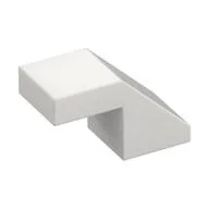 Brick Sloped 45° 2 x 1 with 2/3 Inverted Cutout and no stud, White