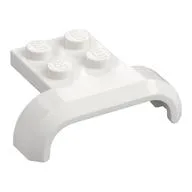 Wheel Arch, Mudguard 3 x 4 with 2 x 2 Plate, White