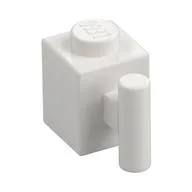 Brick Special 1 x 1 with Handle, White