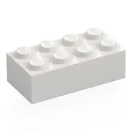 Brick 2 x 4, White
