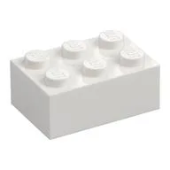 Brick 2 x 3, White