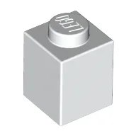Brick 1 x 1, White