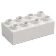 Duplo Brick 2 x 4, White