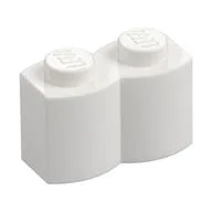 Brick Special 1 x 2 Palisade [aka Log], White