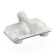 Plate Special / Shield Rectangular with 4 Studs, Handle, White