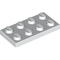 Plate 2 x 4, White