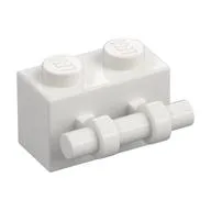 Brick Special 1 x 2 with Handle, White
