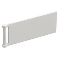 Flag 7 x 3 with Rod, White