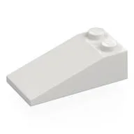 Brick Sloped 18° 4 x 2, White