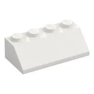Brick Sloped 45° 2 x 4, White