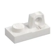 Hinge Plate 1 x 2 Locking with 1 Finger On Top, White
