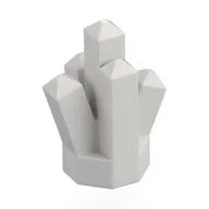Rock 1 x 1 Crystal 5 Point, White