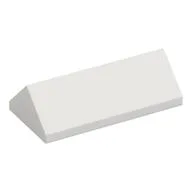 Brick Sloped 45° 2 x 4 Double, White