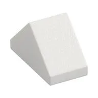 Brick Sloped 45° 2 x 1 Double with Inside Stud Holder, White