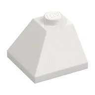 Brick Sloped 45° 2 x 2 Double Convex, White